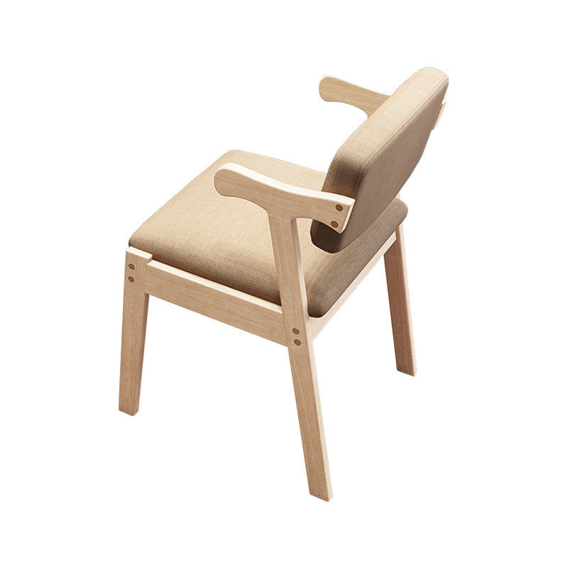 Scandinavian Style Wood Dining Side Chair Upholstered Open Back Dining Side Chair Grey 1 Piece Beige Clearhalo ' kitchen&dining_furn' 'Dining Chairs' 'Dining Tables & Seating' 'dining_chair' 'furn' 'furn_dining_chair' 'Furniture' 'furniture_dining_chair' 'Kitchen & Dining Furniture' 'kitchen' 3649701