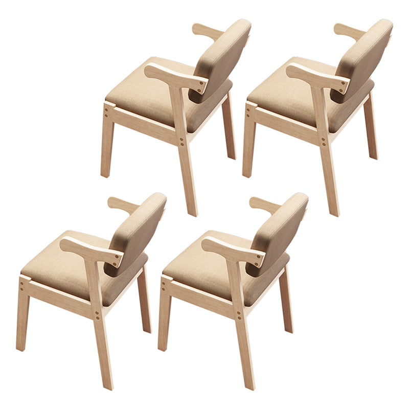 Scandinavian Style Wood Dining Side Chair Upholstered Open Back Dining Side Chair Grey 4 Piece Set Beige Clearhalo ' kitchen&dining_furn' 'Dining Chairs' 'Dining Tables & Seating' 'dining_chair' 'furn' 'furn_dining_chair' 'Furniture' 'furniture_dining_chair' 'Kitchen & Dining Furniture' 'kitchen' 3649704
