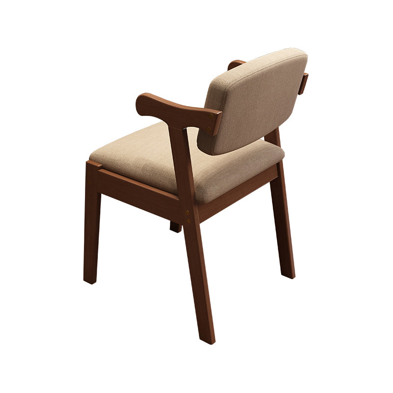 Scandinavian Style Wood Dining Side Chair Upholstered Open Back Dining Side Chair Grey 1 Piece Walnut Clearhalo ' kitchen&dining_furn' 'Dining Chairs' 'Dining Tables & Seating' 'dining_chair' 'furn' 'furn_dining_chair' 'Furniture' 'furniture_dining_chair' 'Kitchen & Dining Furniture' 'kitchen' 3649713