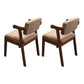 Scandinavian Style Wood Dining Side Chair Upholstered Open Back Dining Side Chair Grey 2 Piece Set Walnut Clearhalo ' kitchen&dining_furn' 'Dining Chairs' 'Dining Tables & Seating' 'dining_chair' 'furn' 'furn_dining_chair' 'Furniture' 'furniture_dining_chair' 'Kitchen & Dining Furniture' 'kitchen' 3649714