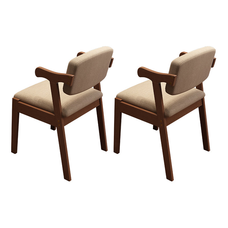 Scandinavian Style Wood Dining Side Chair Upholstered Open Back Dining Side Chair Grey 2 Piece Set Walnut Clearhalo ' kitchen&dining_furn' 'Dining Chairs' 'Dining Tables & Seating' 'dining_chair' 'furn' 'furn_dining_chair' 'Furniture' 'furniture_dining_chair' 'Kitchen & Dining Furniture' 'kitchen' 3649714