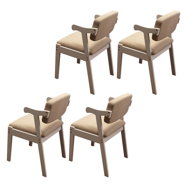 Scandinavian Style Wood Dining Side Chair Upholstered Open Back Dining Side Chair Grey 4 Piece Set White Clearhalo ' kitchen&dining_furn' 'Dining Chairs' 'Dining Tables & Seating' 'dining_chair' 'furn' 'furn_dining_chair' 'Furniture' 'furniture_dining_chair' 'Kitchen & Dining Furniture' 'kitchen' 3649718