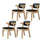Scandinavian Style Wood Dining Side Chair Upholstered Open Back Dining Side Chair Black 4 Piece Set Natural Wood Clearhalo ' kitchen&dining_furn' 'Dining Chairs' 'Dining Tables & Seating' 'dining_chair' 'furn' 'furn_dining_chair' 'Furniture' 'furniture_dining_chair' 'Kitchen & Dining Furniture' 'kitchen' 3649724
