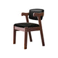 Scandinavian Style Wood Dining Side Chair Upholstered Open Back Dining Side Chair Black 1 Piece Walnut Clearhalo ' kitchen&dining_furn' 'Dining Chairs' 'Dining Tables & Seating' 'dining_chair' 'furn' 'furn_dining_chair' 'Furniture' 'furniture_dining_chair' 'Kitchen & Dining Furniture' 'kitchen' 3649725