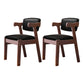Scandinavian Style Wood Dining Side Chair Upholstered Open Back Dining Side Chair Black 2 Piece Set Walnut Clearhalo ' kitchen&dining_furn' 'Dining Chairs' 'Dining Tables & Seating' 'dining_chair' 'furn' 'furn_dining_chair' 'Furniture' 'furniture_dining_chair' 'Kitchen & Dining Furniture' 'kitchen' 3649726
