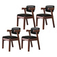 Scandinavian Style Wood Dining Side Chair Upholstered Open Back Dining Side Chair Black 4 Piece Set Walnut Clearhalo ' kitchen&dining_furn' 'Dining Chairs' 'Dining Tables & Seating' 'dining_chair' 'furn' 'furn_dining_chair' 'Furniture' 'furniture_dining_chair' 'Kitchen & Dining Furniture' 'kitchen' 3649727