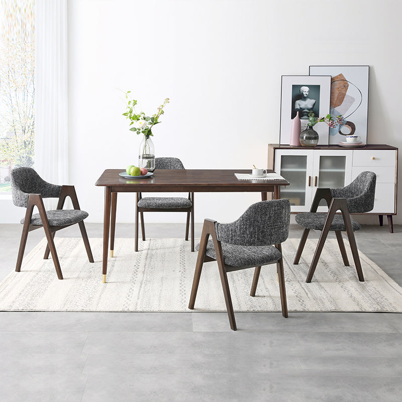 Modern Solid Wood Opening Back Dining Arm Chair Kitchen Dining Arm Chair Clearhalo ' kitchen&dining_furn' 'Dining Chairs' 'Dining Tables & Seating' 'dining_chair' 'furn' 'furn_dining_chair' 'Furniture' 'furniture_dining_chair' 'Kitchen & Dining Furniture' 'kitchen' 3649728