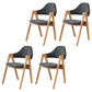 Modern Solid Wood Opening Back Dining Arm Chair Kitchen Dining Arm Chair Dark Gray 4 Piece Set Natural Wood Clearhalo ' kitchen&dining_furn' 'Dining Chairs' 'Dining Tables & Seating' 'dining_chair' 'furn' 'furn_dining_chair' 'Furniture' 'furniture_dining_chair' 'Kitchen & Dining Furniture' 'kitchen' 3649730