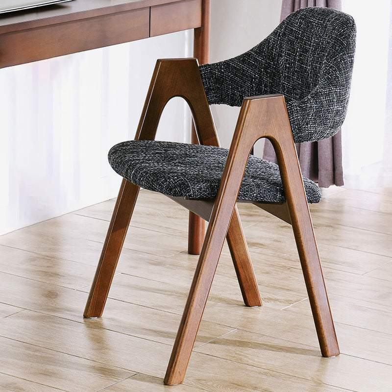 Modern Solid Wood Opening Back Dining Arm Chair Kitchen Dining Arm Chair Clearhalo ' kitchen&dining_furn' 'Dining Chairs' 'Dining Tables & Seating' 'dining_chair' 'furn' 'furn_dining_chair' 'Furniture' 'furniture_dining_chair' 'Kitchen & Dining Furniture' 'kitchen' 3649731