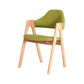 Modern Solid Wood Opening Back Dining Arm Chair Kitchen Dining Arm Chair Green 1 Piece Natural Wood Clearhalo ' kitchen&dining_furn' 'Dining Chairs' 'Dining Tables & Seating' 'dining_chair' 'furn' 'furn_dining_chair' 'Furniture' 'furniture_dining_chair' 'Kitchen & Dining Furniture' 'kitchen' 3649732