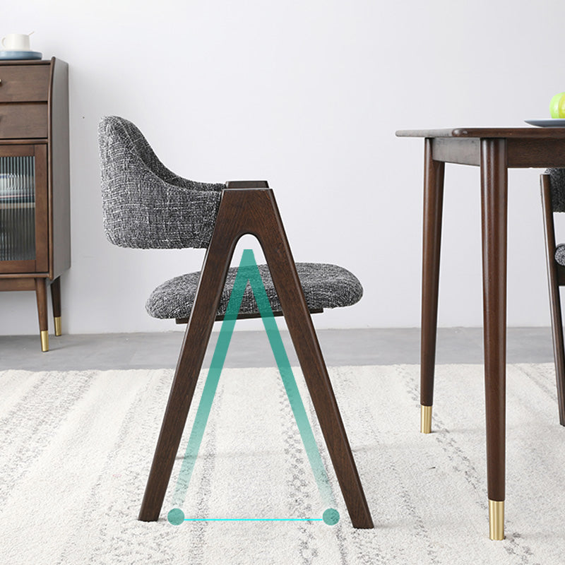 Modern Solid Wood Opening Back Dining Arm Chair Kitchen Dining Arm Chair Clearhalo ' kitchen&dining_furn' 'Dining Chairs' 'Dining Tables & Seating' 'dining_chair' 'furn' 'furn_dining_chair' 'Furniture' 'furniture_dining_chair' 'Kitchen & Dining Furniture' 'kitchen' 3649733