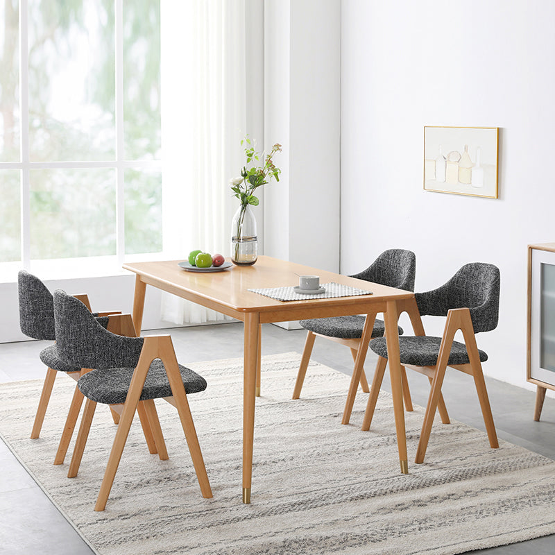Modern Solid Wood Opening Back Dining Arm Chair Kitchen Dining Arm Chair Clearhalo ' kitchen&dining_furn' 'Dining Chairs' 'Dining Tables & Seating' 'dining_chair' 'furn' 'furn_dining_chair' 'Furniture' 'furniture_dining_chair' 'Kitchen & Dining Furniture' 'kitchen' 3649735
