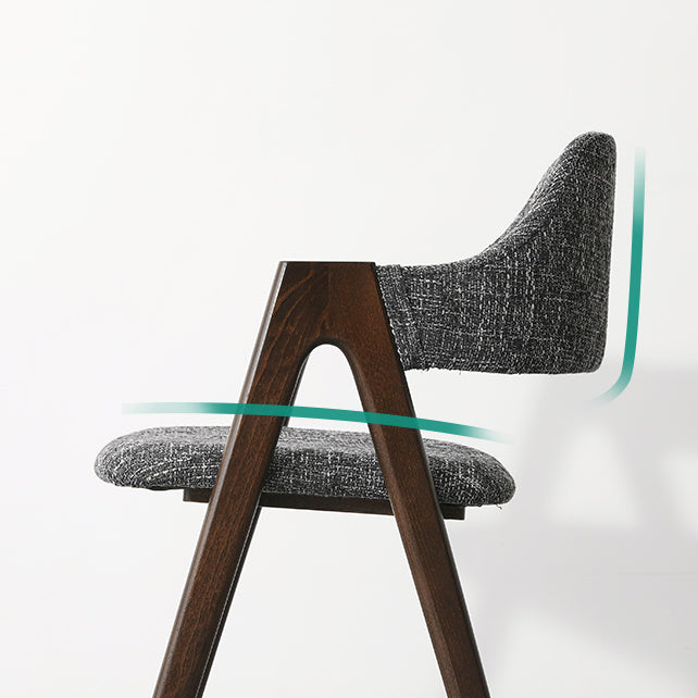 Modern Solid Wood Opening Back Dining Arm Chair Kitchen Dining Arm Chair Clearhalo ' kitchen&dining_furn' 'Dining Chairs' 'Dining Tables & Seating' 'dining_chair' 'furn' 'furn_dining_chair' 'Furniture' 'furniture_dining_chair' 'Kitchen & Dining Furniture' 'kitchen' 3649741