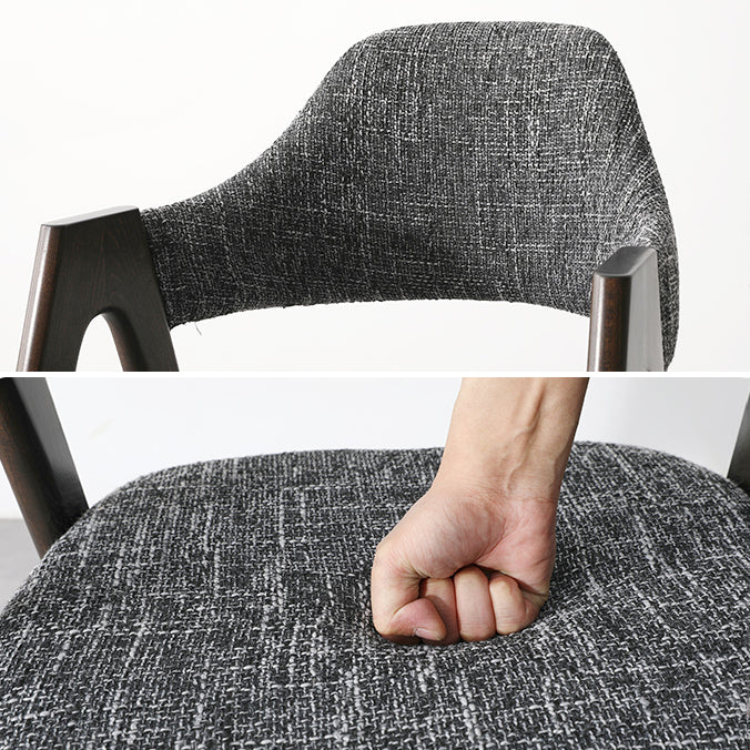 Modern Solid Wood Opening Back Dining Arm Chair Kitchen Dining Arm Chair Clearhalo ' kitchen&dining_furn' 'Dining Chairs' 'Dining Tables & Seating' 'dining_chair' 'furn' 'furn_dining_chair' 'Furniture' 'furniture_dining_chair' 'Kitchen & Dining Furniture' 'kitchen' 3649743