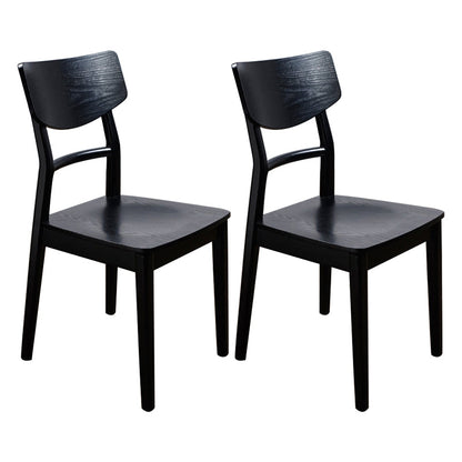 Solid Wood Industrial Style Side Chair Ladder Back Kitchen Dining Chair Black 2 Piece Set Clearhalo ' kitchen&dining_furn' 'Dining Chairs' 'Dining Tables & Seating' 'dining_chair' 'furn' 'furn_dining_chair' 'Furniture' 'furniture_dining_chair' 'Kitchen & Dining Furniture' 'kitchen' 3649754