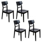 Solid Wood Industrial Style Side Chair Ladder Back Kitchen Dining Chair Black 4 Piece Set Clearhalo ' kitchen&dining_furn' 'Dining Chairs' 'Dining Tables & Seating' 'dining_chair' 'furn' 'furn_dining_chair' 'Furniture' 'furniture_dining_chair' 'Kitchen & Dining Furniture' 'kitchen' 3649755