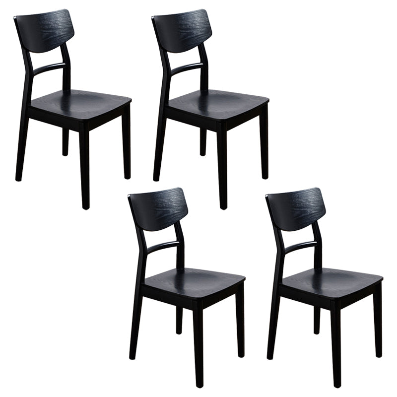 Solid Wood Industrial Style Side Chair Ladder Back Kitchen Dining Chair Black 4 Piece Set Clearhalo ' kitchen&dining_furn' 'Dining Chairs' 'Dining Tables & Seating' 'dining_chair' 'furn' 'furn_dining_chair' 'Furniture' 'furniture_dining_chair' 'Kitchen & Dining Furniture' 'kitchen' 3649755