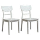 Solid Wood Industrial Style Side Chair Ladder Back Kitchen Dining Chair White 2 Piece Set Clearhalo ' kitchen&dining_furn' 'Dining Chairs' 'Dining Tables & Seating' 'dining_chair' 'furn' 'furn_dining_chair' 'Furniture' 'furniture_dining_chair' 'Kitchen & Dining Furniture' 'kitchen' 3649759