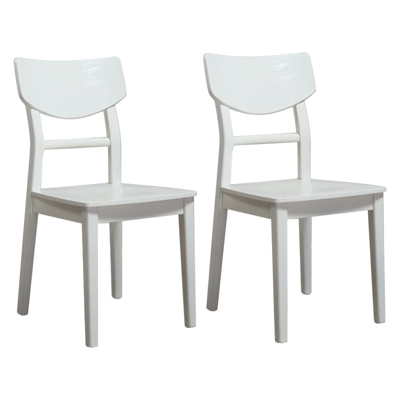 Solid Wood Industrial Style Side Chair Ladder Back Kitchen Dining Chair White 2 Piece Set Clearhalo ' kitchen&dining_furn' 'Dining Chairs' 'Dining Tables & Seating' 'dining_chair' 'furn' 'furn_dining_chair' 'Furniture' 'furniture_dining_chair' 'Kitchen & Dining Furniture' 'kitchen' 3649759