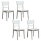 Solid Wood Industrial Style Side Chair Ladder Back Kitchen Dining Chair White 4 Piece Set Clearhalo ' kitchen&dining_furn' 'Dining Chairs' 'Dining Tables & Seating' 'dining_chair' 'furn' 'furn_dining_chair' 'Furniture' 'furniture_dining_chair' 'Kitchen & Dining Furniture' 'kitchen' 3649761