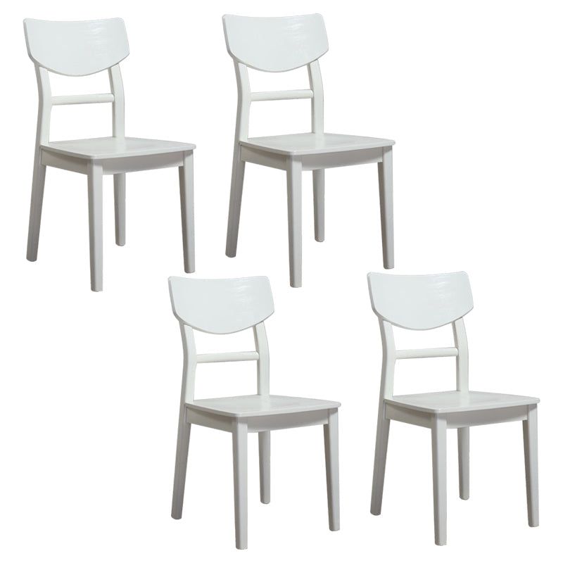 Solid Wood Industrial Style Side Chair Ladder Back Kitchen Dining Chair White 4 Piece Set Clearhalo ' kitchen&dining_furn' 'Dining Chairs' 'Dining Tables & Seating' 'dining_chair' 'furn' 'furn_dining_chair' 'Furniture' 'furniture_dining_chair' 'Kitchen & Dining Furniture' 'kitchen' 3649761