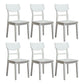 Solid Wood Industrial Style Side Chair Ladder Back Kitchen Dining Chair White 6 Piece Set Clearhalo ' kitchen&dining_furn' 'Dining Chairs' 'Dining Tables & Seating' 'dining_chair' 'furn' 'furn_dining_chair' 'Furniture' 'furniture_dining_chair' 'Kitchen & Dining Furniture' 'kitchen' 3649764