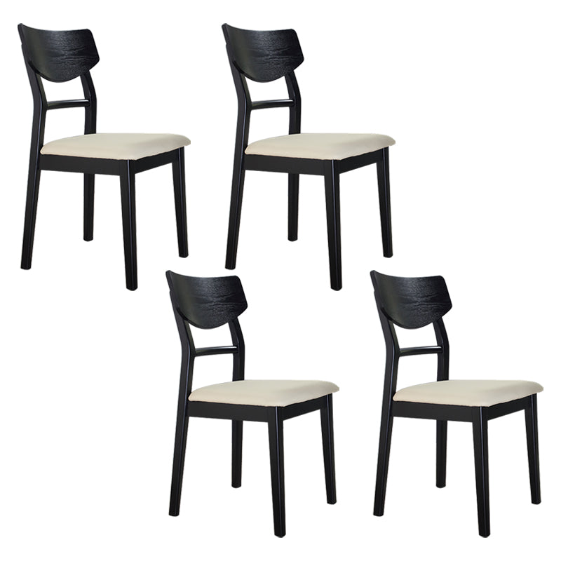 Solid Wood Industrial Style Side Chair Ladder Back Kitchen Dining Chair Off-White 4 Piece Set Clearhalo ' kitchen&dining_furn' 'Dining Chairs' 'Dining Tables & Seating' 'dining_chair' 'furn' 'furn_dining_chair' 'Furniture' 'furniture_dining_chair' 'Kitchen & Dining Furniture' 'kitchen' 3649768