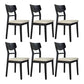 Solid Wood Industrial Style Side Chair Ladder Back Kitchen Dining Chair Off-White 6 Piece Set Clearhalo ' kitchen&dining_furn' 'Dining Chairs' 'Dining Tables & Seating' 'dining_chair' 'furn' 'furn_dining_chair' 'Furniture' 'furniture_dining_chair' 'Kitchen & Dining Furniture' 'kitchen' 3649770