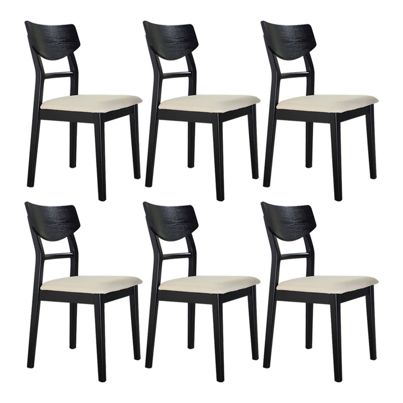 Solid Wood Industrial Style Side Chair Ladder Back Kitchen Dining Chair Off-White 6 Piece Set Clearhalo ' kitchen&dining_furn' 'Dining Chairs' 'Dining Tables & Seating' 'dining_chair' 'furn' 'furn_dining_chair' 'Furniture' 'furniture_dining_chair' 'Kitchen & Dining Furniture' 'kitchen' 3649770
