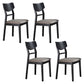 Solid Wood Industrial Style Side Chair Ladder Back Kitchen Dining Chair Brown 4 Piece Set Clearhalo ' kitchen&dining_furn' 'Dining Chairs' 'Dining Tables & Seating' 'dining_chair' 'furn' 'furn_dining_chair' 'Furniture' 'furniture_dining_chair' 'Kitchen & Dining Furniture' 'kitchen' 3649774