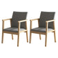 Contemporary Style Solid Wood Open Back Arm Chair Kitchen Dining Room Chairs Grey 2 Piece Set Natural Wood Clearhalo ' kitchen&dining_furn' 'Dining Chairs' 'Dining Tables & Seating' 'dining_chair' 'furn' 'furn_dining_chair' 'Furniture' 'furniture_dining_chair' 'Kitchen & Dining Furniture' 'kitchen' 3649779
