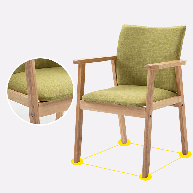 Contemporary Style Solid Wood Open Back Arm Chair Kitchen Dining Room Chairs Clearhalo ' kitchen&dining_furn' 'Dining Chairs' 'Dining Tables & Seating' 'dining_chair' 'furn' 'furn_dining_chair' 'Furniture' 'furniture_dining_chair' 'Kitchen & Dining Furniture' 'kitchen' 3649791