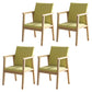 Contemporary Style Solid Wood Open Back Arm Chair Kitchen Dining Room Chairs Green 4 Piece Set Natural Wood Clearhalo ' kitchen&dining_furn' 'Dining Chairs' 'Dining Tables & Seating' 'dining_chair' 'furn' 'furn_dining_chair' 'Furniture' 'furniture_dining_chair' 'Kitchen & Dining Furniture' 'kitchen' 3649794