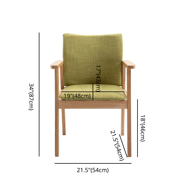 Contemporary Style Solid Wood Open Back Arm Chair Kitchen Dining Room Chairs Clearhalo ' kitchen&dining_furn' 'Dining Chairs' 'Dining Tables & Seating' 'dining_chair' 'furn' 'furn_dining_chair' 'Furniture' 'furniture_dining_chair' 'Kitchen & Dining Furniture' 'kitchen' 3649795