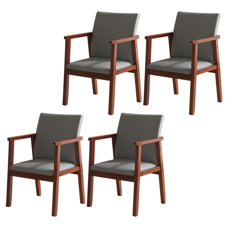 Contemporary Style Solid Wood Open Back Arm Chair Kitchen Dining Room Chairs Grey 4 Piece Set Walnut Clearhalo ' kitchen&dining_furn' 'Dining Chairs' 'Dining Tables & Seating' 'dining_chair' 'furn' 'furn_dining_chair' 'Furniture' 'furniture_dining_chair' 'Kitchen & Dining Furniture' 'kitchen' 3649802