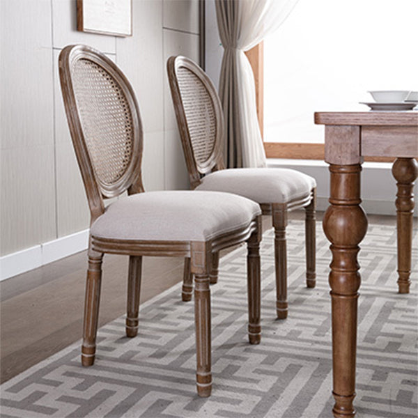 Farmhouse Dining Chair with Wood Legs King Louis Back Side Chair for Home Use Clearhalo ' kitchen&dining_furn' 'Dining Chairs' 'Dining Tables & Seating' 'dining_chair' 'furn' 'furn_dining_chair' 'Furniture' 'furniture_dining_chair' 'Kitchen & Dining Furniture' 'kitchen' 3649806