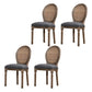 Farmhouse Dining Chair with Wood Legs King Louis Back Side Chair for Home Use Dark Gray 4 Piece Set Clearhalo ' kitchen&dining_furn' 'Dining Chairs' 'Dining Tables & Seating' 'dining_chair' 'furn' 'furn_dining_chair' 'Furniture' 'furniture_dining_chair' 'Kitchen & Dining Furniture' 'kitchen' 3649810