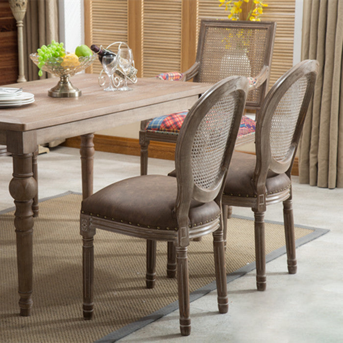 Farmhouse Dining Chair with Wood Legs King Louis Back Side Chair for Home Use Clearhalo ' kitchen&dining_furn' 'Dining Chairs' 'Dining Tables & Seating' 'dining_chair' 'furn' 'furn_dining_chair' 'Furniture' 'furniture_dining_chair' 'Kitchen & Dining Furniture' 'kitchen' 3649813