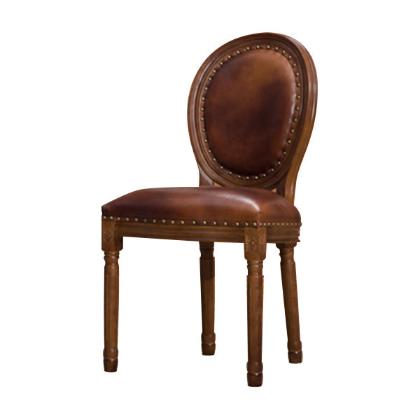 Farmhouse Dining Chair with Wood Legs King Louis Back Side Chair for Home Use Clearhalo ' kitchen&dining_furn' 'Dining Chairs' 'Dining Tables & Seating' 'dining_chair' 'furn' 'furn_dining_chair' 'Furniture' 'furniture_dining_chair' 'Kitchen & Dining Furniture' 'kitchen' 3649815