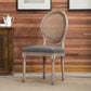 Farmhouse Dining Chair with Wood Legs King Louis Back Side Chair for Home Use Grey 1 Piece Clearhalo ' kitchen&dining_furn' 'Dining Chairs' 'Dining Tables & Seating' 'dining_chair' 'furn' 'furn_dining_chair' 'Furniture' 'furniture_dining_chair' 'Kitchen & Dining Furniture' 'kitchen' 3649818