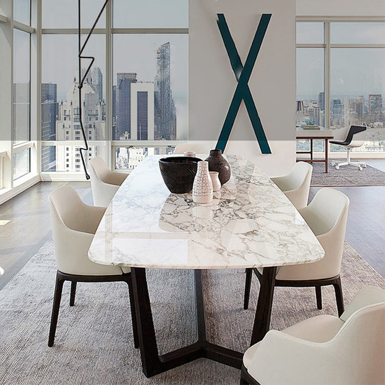 Contemporary Style Leather Chair Arm Parsons Chair with Wooden Legs for Dining Room Clearhalo ' kitchen&dining_furn' 'Dining Chairs' 'Dining Tables & Seating' 'dining_chair' 'furn' 'furn_dining_chair' 'Furniture' 'furniture_dining_chair' 'Kitchen & Dining Furniture' 'kitchen' 3649840