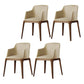 Contemporary Style Leather Chair Arm Parsons Chair with Wooden Legs for Dining Room Beige 4 Piece Set Clearhalo ' kitchen&dining_furn' 'Dining Chairs' 'Dining Tables & Seating' 'dining_chair' 'furn' 'furn_dining_chair' 'Furniture' 'furniture_dining_chair' 'Kitchen & Dining Furniture' 'kitchen' 3649841
