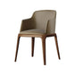 Contemporary Style Leather Chair Arm Parsons Chair with Wooden Legs for Dining Room Khaki 1 Piece Clearhalo ' kitchen&dining_furn' 'Dining Chairs' 'Dining Tables & Seating' 'dining_chair' 'furn' 'furn_dining_chair' 'Furniture' 'furniture_dining_chair' 'Kitchen & Dining Furniture' 'kitchen' 3649845