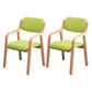 Scandinavian Home Arm Chair Wood Open Back Upholstered Dining Room Chair Fruit Green 2 Piece Set Clearhalo ' kitchen&dining_furn' 'Dining Chairs' 'Dining Tables & Seating' 'dining_chair' 'furn' 'furn_dining_chair' 'Furniture' 'furniture_dining_chair' 'Kitchen & Dining Furniture' 'kitchen' 3649855