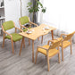 Scandinavian Home Arm Chair Wood Open Back Upholstered Dining Room Chair Clearhalo ' kitchen&dining_furn' 'Dining Chairs' 'Dining Tables & Seating' 'dining_chair' 'furn' 'furn_dining_chair' 'Furniture' 'furniture_dining_chair' 'Kitchen & Dining Furniture' 'kitchen' 3649856