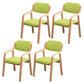 Scandinavian Home Arm Chair Wood Open Back Upholstered Dining Room Chair Fruit Green 4 Piece Set Clearhalo ' kitchen&dining_furn' 'Dining Chairs' 'Dining Tables & Seating' 'dining_chair' 'furn' 'furn_dining_chair' 'Furniture' 'furniture_dining_chair' 'Kitchen & Dining Furniture' 'kitchen' 3649857