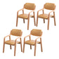 Scandinavian Home Arm Chair Wood Open Back Upholstered Dining Room Chair Brass Gold 4 Piece Set Clearhalo ' kitchen&dining_furn' 'Dining Chairs' 'Dining Tables & Seating' 'dining_chair' 'furn' 'furn_dining_chair' 'Furniture' 'furniture_dining_chair' 'Kitchen & Dining Furniture' 'kitchen' 3649863