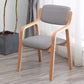 Scandinavian Home Arm Chair Wood Open Back Upholstered Dining Room Chair Grey 1 Piece Clearhalo ' kitchen&dining_furn' 'Dining Chairs' 'Dining Tables & Seating' 'dining_chair' 'furn' 'furn_dining_chair' 'Furniture' 'furniture_dining_chair' 'Kitchen & Dining Furniture' 'kitchen' 3649865