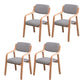 Scandinavian Home Arm Chair Wood Open Back Upholstered Dining Room Chair Grey 4 Piece Set Clearhalo ' kitchen&dining_furn' 'Dining Chairs' 'Dining Tables & Seating' 'dining_chair' 'furn' 'furn_dining_chair' 'Furniture' 'furniture_dining_chair' 'Kitchen & Dining Furniture' 'kitchen' 3649869