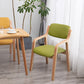 Scandinavian Home Arm Chair Wood Open Back Upholstered Dining Room Chair Clearhalo ' kitchen&dining_furn' 'Dining Chairs' 'Dining Tables & Seating' 'dining_chair' 'furn' 'furn_dining_chair' 'Furniture' 'furniture_dining_chair' 'Kitchen & Dining Furniture' 'kitchen' 3649870